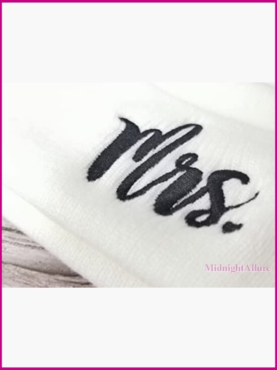Mr and Mrs Beanie Hats Set Knit Winter Couple Beanie Unisex main image 7